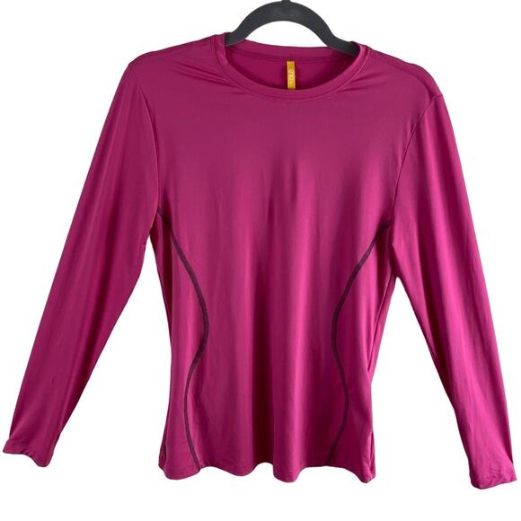 Lole Pink Long Sleeve Crew Neck Athletic Top Size L - Picture 1 of 7